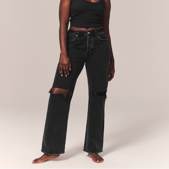 Abercrombie & Fitch Curve Love 90’s Low Rise Baggy Jean - Picture 1 of 8